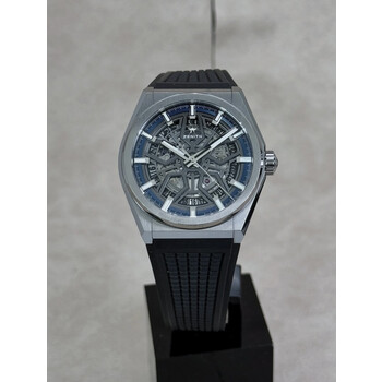 41mm • 2019 Zenith Defy Classic Skeleton Titanium 28800bph Automatic Full Set